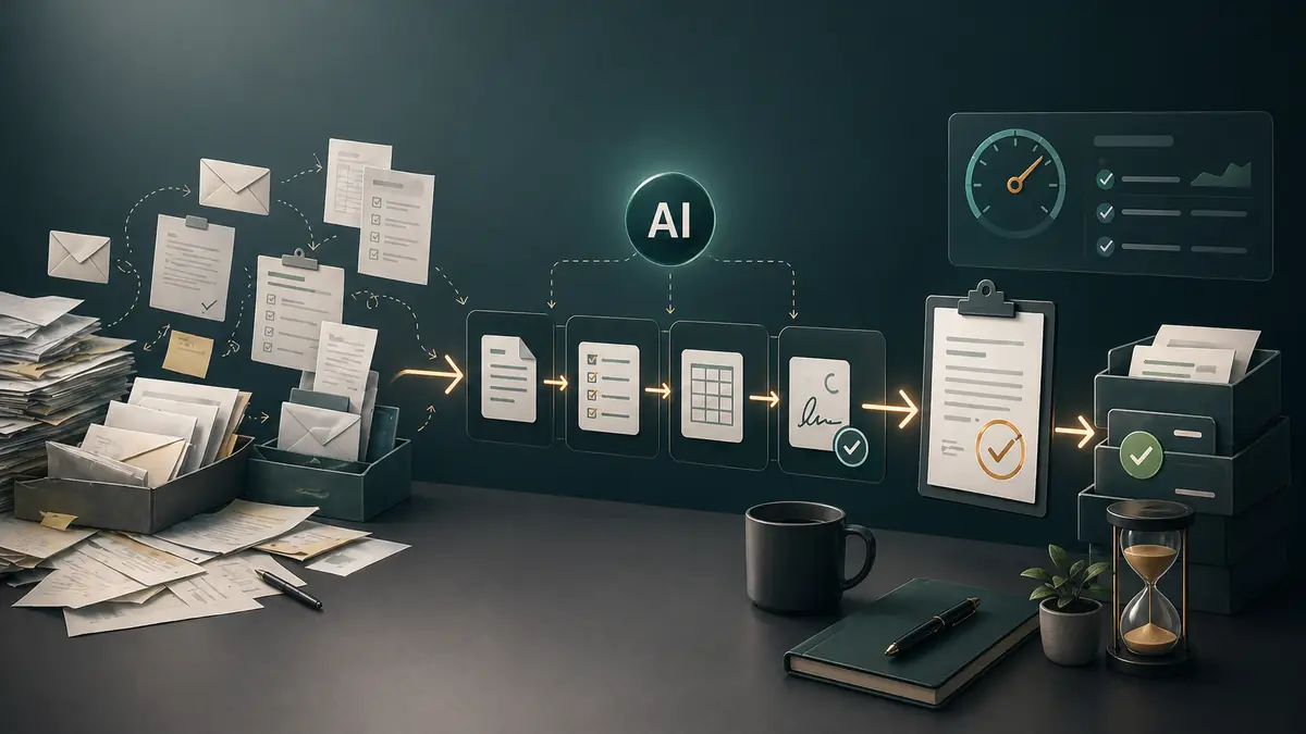 Copertă articol: Automatizare procese cu AI: unde apare ROI-ul real în companiile B2B