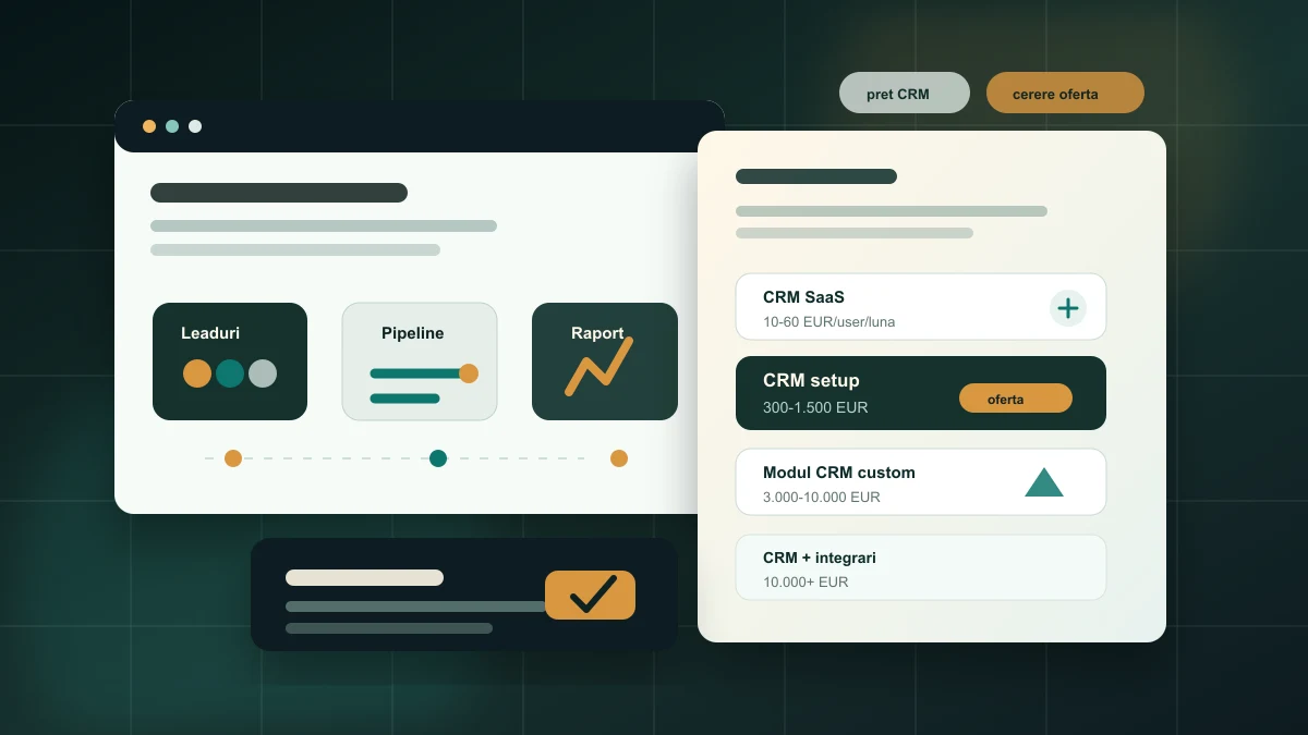 Copertă articol: Cât costă un CRM personalizat și când merită față de un CRM standard